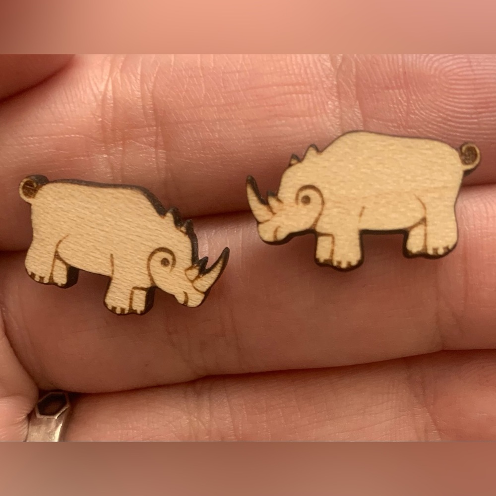 Wooden Rhino Studs